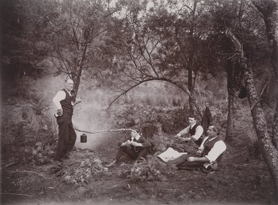 Collecting Wattle by Archibald James Campbell